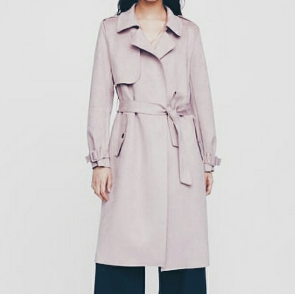 Suede Trench Coat